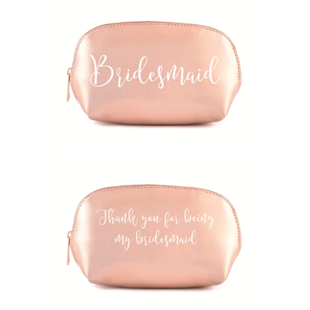 Personalised Bridesmaid Gift Make Up and Swimsuit Waterproof Bag Maid of Honour Gift - Unique Gift for Bridal Party Custom