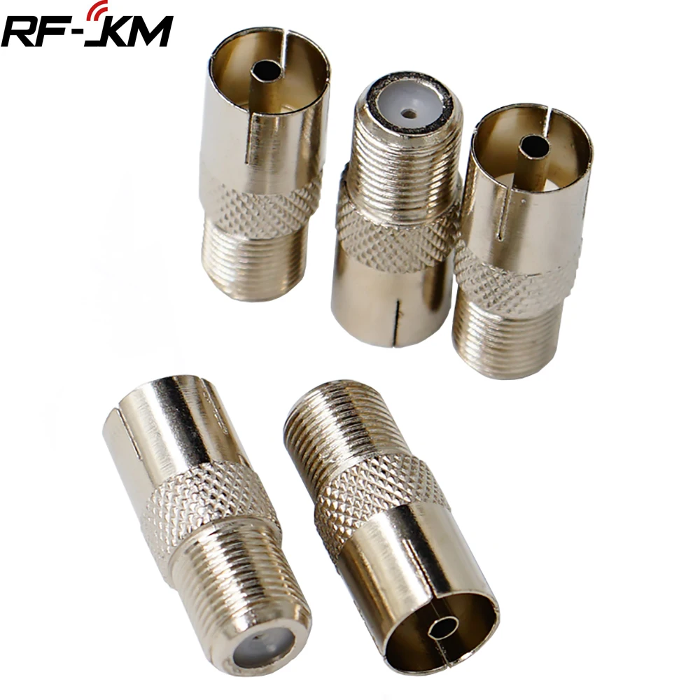 5Pcs F Vrouwelijke Plug Naar Pal Vrouwelijke Jack Rechte Rf Coax Adapter F-Type Tv Connector