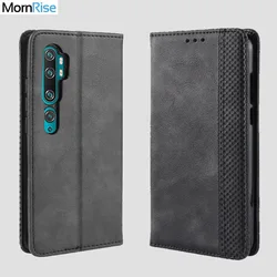 For Xiaomi MI Note 10 Case Book Wallet Vintage Slim Magnetic Leather Flip Cover Stand Soft Cover Luxury Phone Bags