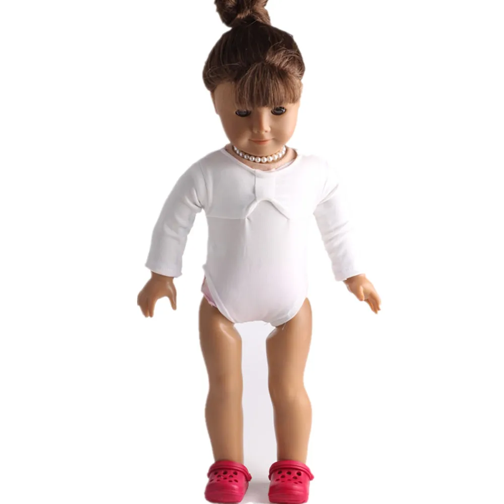 Doll Single&Double Swimsuits For 18 Inch American & 43Cm Baby  New Born Doll Cute Cartoon Printing For Our Generation