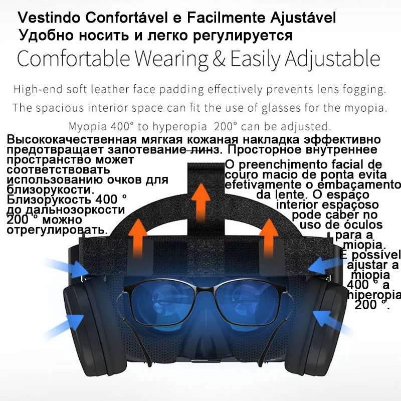 Bobo VR Bobovr Z6 3 D Casque Viar 3D Glasses Virtual Reality Headset Bluetooth Helmet Goggles Lenses Video for Phone Smartphone