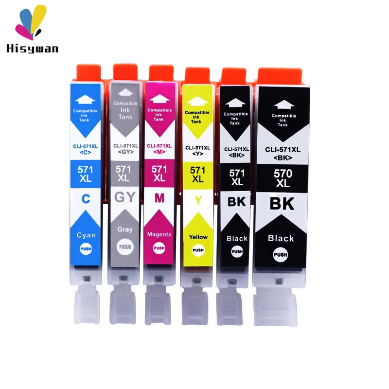 PGI-570XL CLI-571XL PGI-570 Compatibel Ink cartridge For Printer Canon PIXMA MG5750 MG5751 MG5752 MG5753 MG6850 MG6851 MG6852