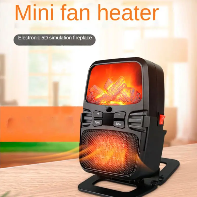 

Mini Air Warmer 5D Simulated Fireplace Home Office Creative Flame Lamp Heater Electric Space Fireplace