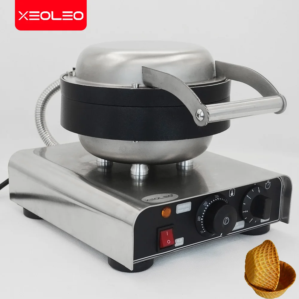 XEOLEO Ice Cream Waffle Cone Maker Machine Ice Cream Bowl Maker Ice Cream Container Crispy Taste Non-stick Pan Commercial&DIY