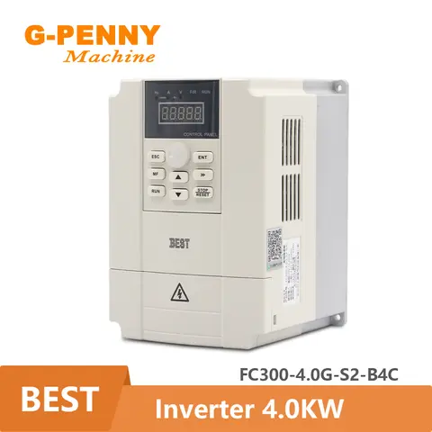 최고의 인버터 VFD 4.0KW 220V/380V 스핀들 모터 속도 제어용 가변 주파수 드라이브 1000Hz 3상 출력