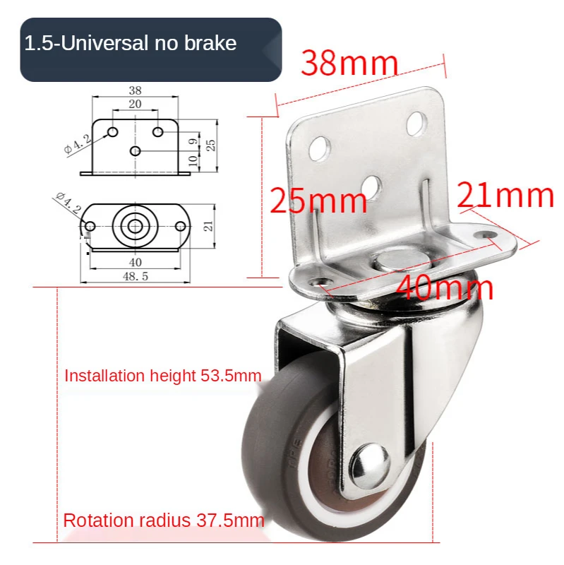 Lot De 20 Roulettes Pivotantes Pour Meubles – Charge 8 Kg Par Roulette, Acier + Caoutchouc