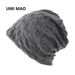 UMI MAO Korean Pile Hat Summer Japanese Black Baotou Hat Thin Cold Female Net Red Big Head Circumference Male Confinement Y2K