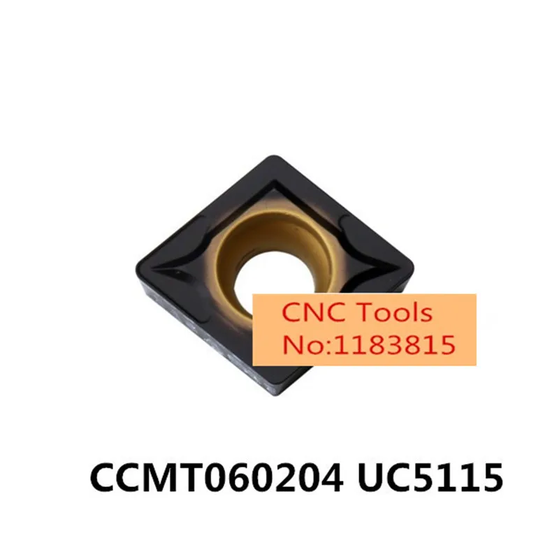 

CCMT060204/CCMT060208 UC5115*10pcs Original Carbide Turning Insert,Cutting Blades for SCLCR/SCKCR Holder, Cast iron Turning tips