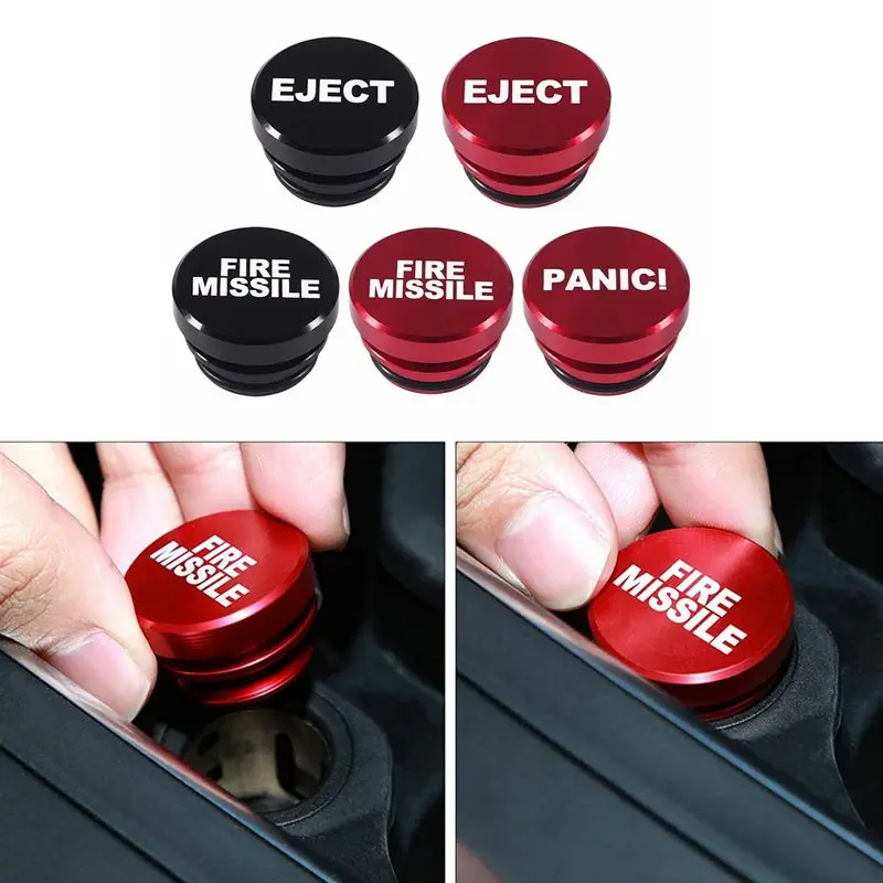 1PC Universal Car Cigarette Outlet Cover Socket Plug Eject Fire Missile Button 12V Car Cigarette Lighter Cover Auto Accessories