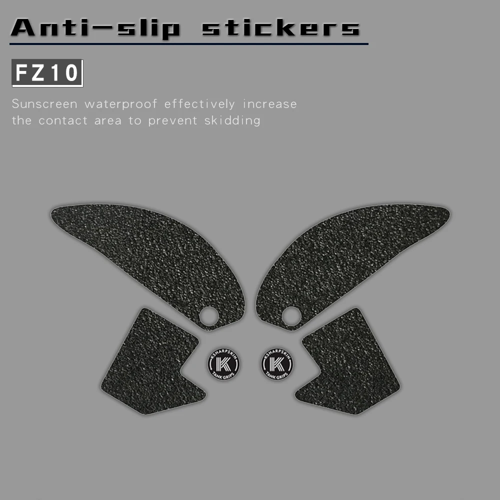 

Motorcycle knee traction pad non-slip stickers side matte decals fuel tank protection film for YAMAHA 17-17 FZ10 17-18 MT-10