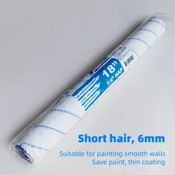 18inch Paint Roller Cover 46cm Roller Head Replace Roll Brushes Microfiber Nap 6mm/9mm/18mm Short-middle-long plush not handle