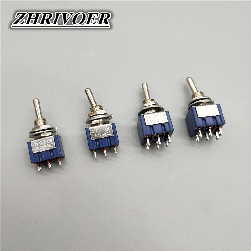 5Pcs Toggle Switch  Mini Switches 2 Position 3 Position Latching Switch MTS-102/103/202/203 ON-ON SPDT ON-OFF -ON SPDT DPDT