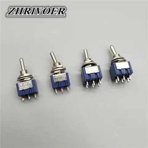 5Pcs Mini Toggle Switch 2-Position ZHRIVOER