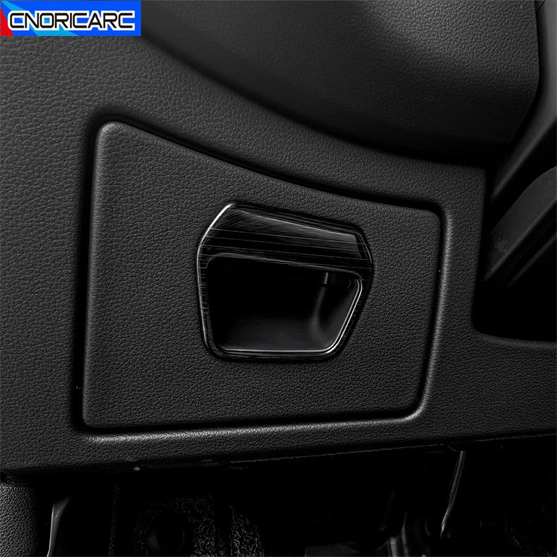 

Car Styling Main Driving Storage Box Handle Decorative Frame Sticker For Audi A6 C8 2019 LHD Stainless Steel Accessories