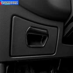 Car Styling Main Driving Storage Box Handle Decorative Frame Sticker For Audi A6 C8 2019 LHD Stainless Steel Accessories