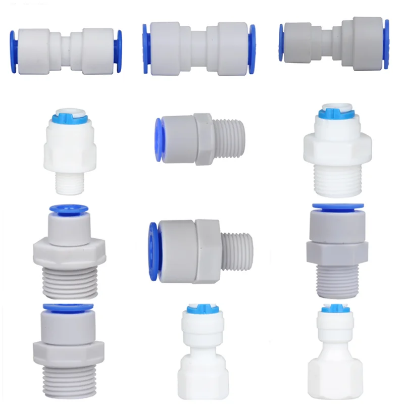 1/4 "3/8" OD wąż rura 1/4 "1/2" 3/4 "1/8" plastikowa rura szybkie złącza RO złącza wody armatura system odwróconej osmozy