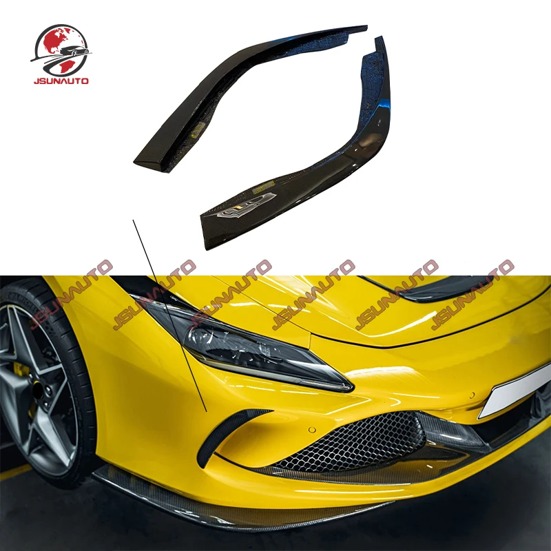 

Dry Carbon Fiber Body Kit For Ferrari F8 Front Bumper Diffuser Flaps N Style Body Kit For F8 Front Wrap Angle 2019-2021