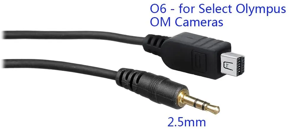 AODELAN SRC-O6 2.5mm Remote Shutter Release Cable for Olympus OM-D E-M1, E-M5, E-M10; Evolt E400, E410, E420, E450, Pen E-P2