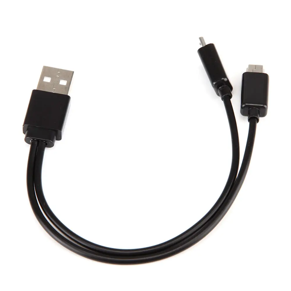 new easy carry 20cm USB Male to 2x micro Y Splitter Charging Cable for two phone CELL dual micro usb