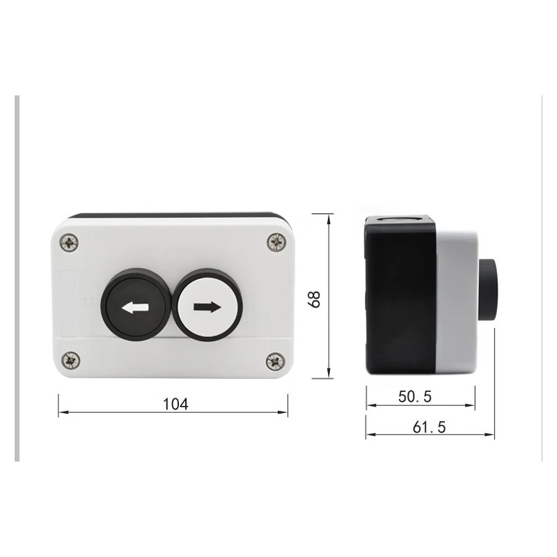 Two position button cartridge arrow indicating flat button two hole waterproof button box switch box control box silver contact