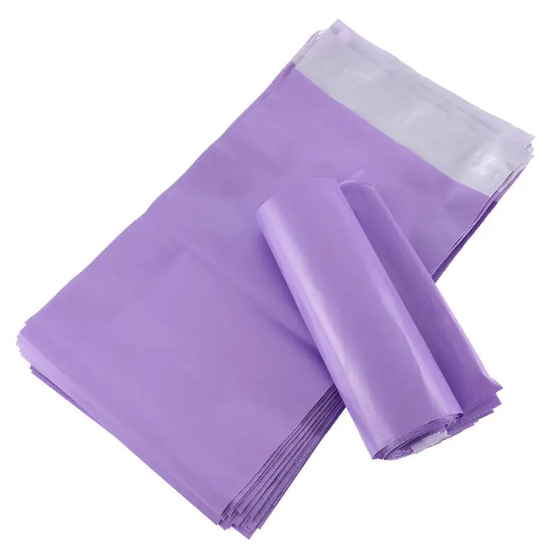 100Pcs Purple Courier Mailer Bags Packaging Poly Package Plastic Self-Adhesive Mailing Express Bag Envelope Postal Pouch Mailing