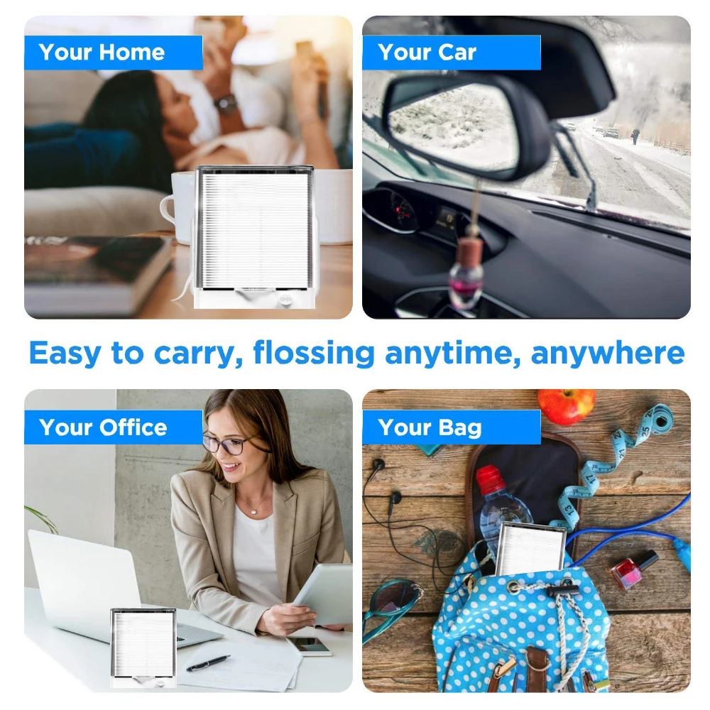 Tự Động-Có Hộp Chỉ Nha Khoa Kèm 80 Chiếc Răng Miệng Chuyên Nghiệp Sạch Flossers Tự Động Và Tự Động Hộp Cho Nhà Và Đi Du Lịch sử Dụng