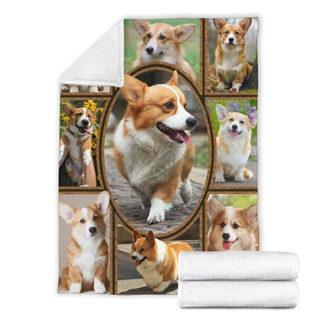 

Cute corgi frame fleece blanket wearwanta 3D Printed Blanket Adults/kids Fleece Blanket Sherpa Blanket