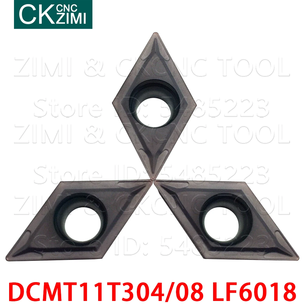 Insertos de carburo de acero inoxidable, herramientas de torneado interno, CNC, herramientas de torno de metal DCMT 11T03, DCMT11T304 LF6018 DCMT11T308 LF6018