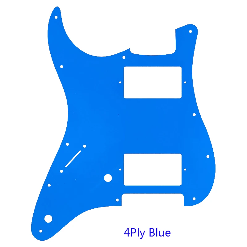 Guitar Pickguard - For FD Strat Left Handed 11 Screw Holes HH PAF Humbucker Scratch Plate 2 Control Holes Various Color Choice