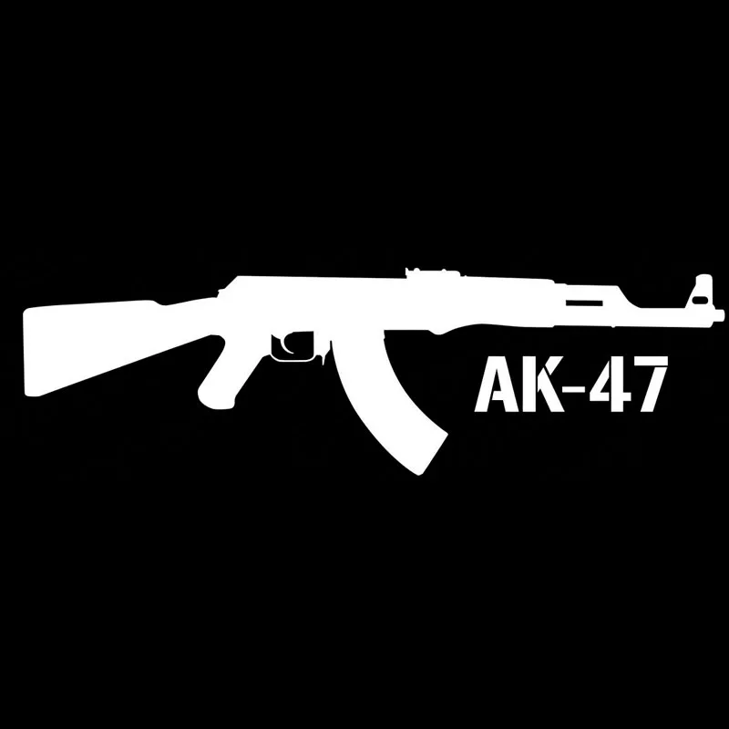 1 piece Personality Car Sticker Kalashnikov AK-47 Gun Auto Styling KK Vinyl Decal for Mazda 6 Peugeot 206 Golf 7 Kia,15cm*4cm - Image 2