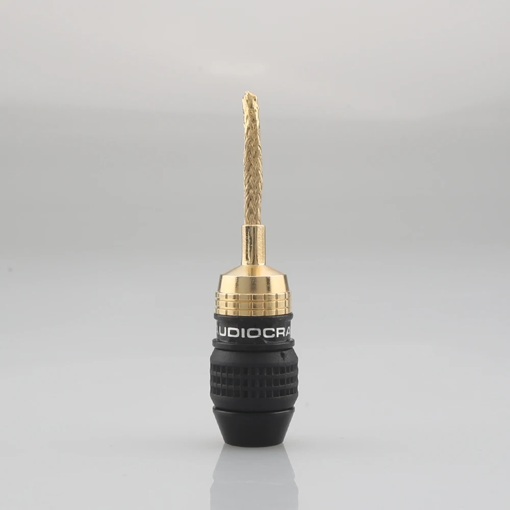 Conector de Cable de altavoz HIFI, Cable de cobre trenzado, conector Banana, 8 pines, piezas