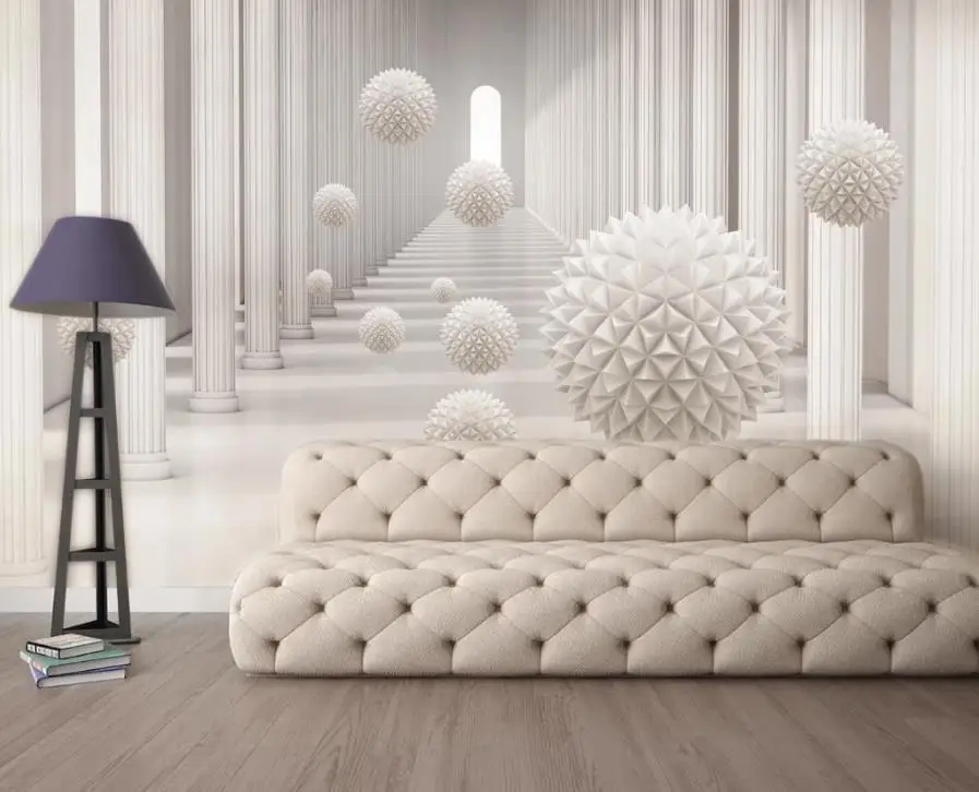 home improvement Sphere 3D photo wallpaper For living room bedroom Nordic fresh abstract wallpaper 3d