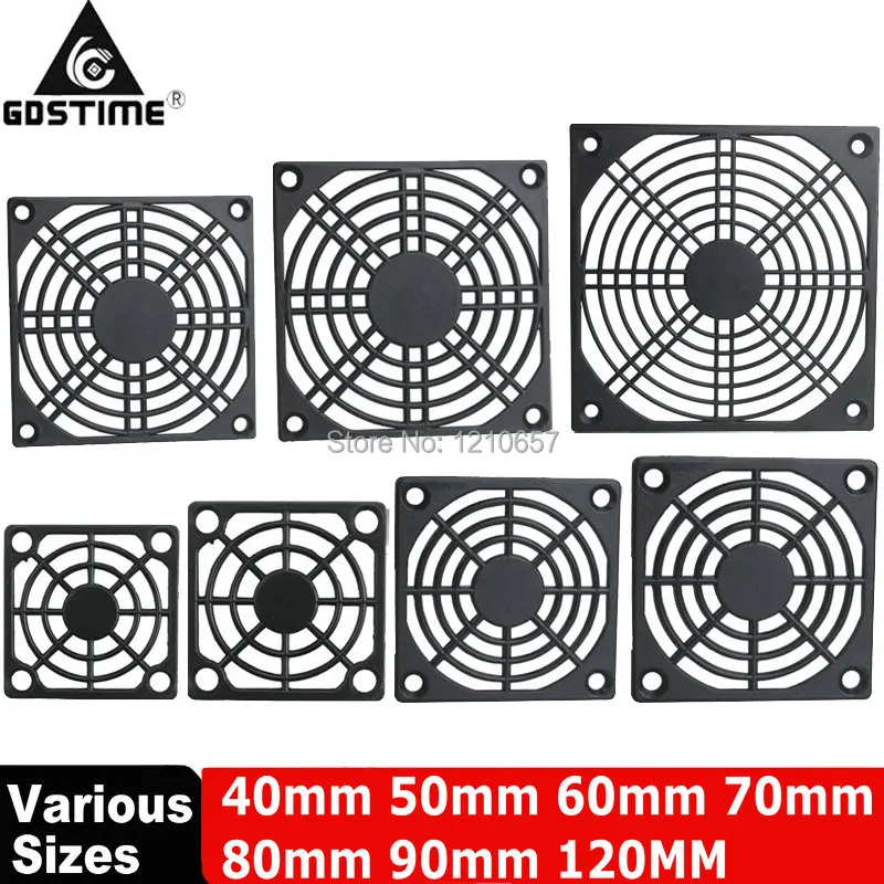 10Pcs Lot Gdstime Computer Mesh 40mm 50mm 60mm 70mm 80mm 90mm 120mm PC Fan Dust Filter 4cm 5cm 6cm 7cm 8cm 9cm 12cm