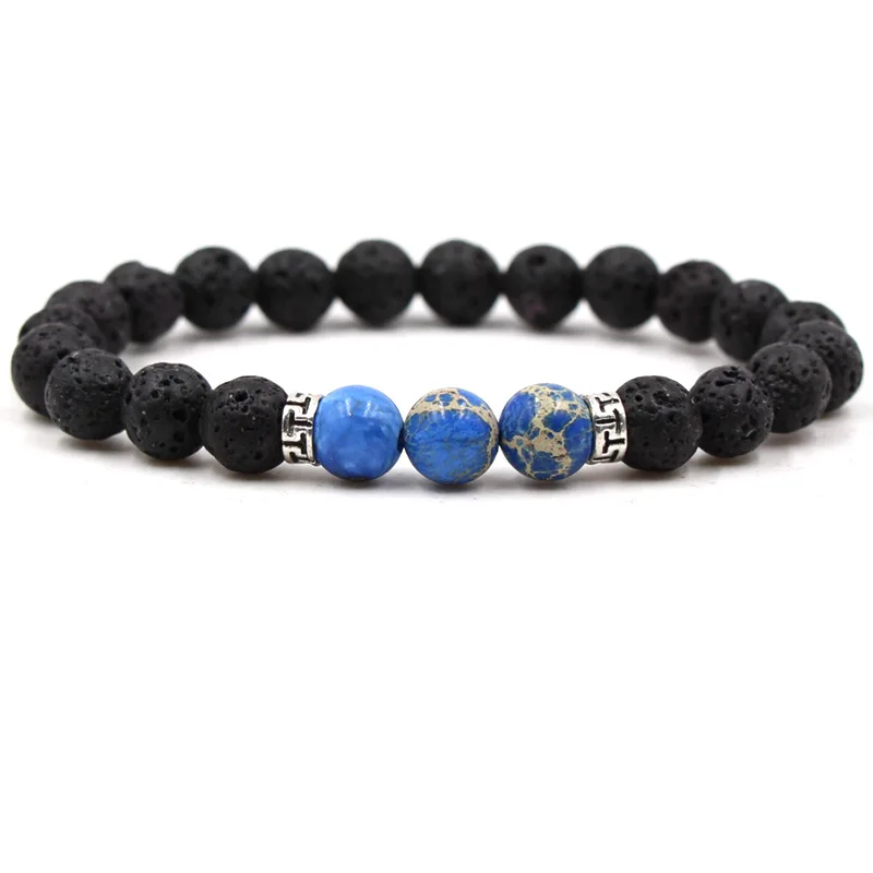 7 Chakra Essential Oils Diffuser beaded bracelets For women men Lava Rock Natural stone Charm Strand bracelet Yoga Jewelry