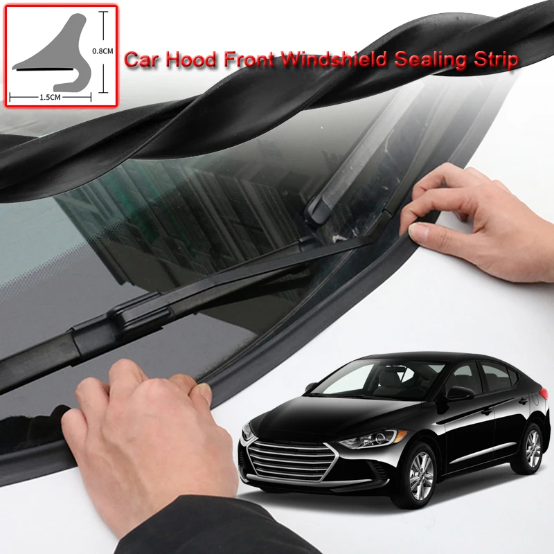 For Hyundai Elantra 2016-2021 Car Seal Strip Windshied Spoiler Filler Protect Edge Weatherstrip Strips Sticker Auto Accessories