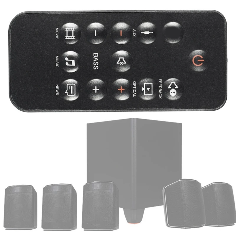 Replacement Remote Control for Home Cinema SB150 2.1 Soundbar Audio Speaker System, Controller