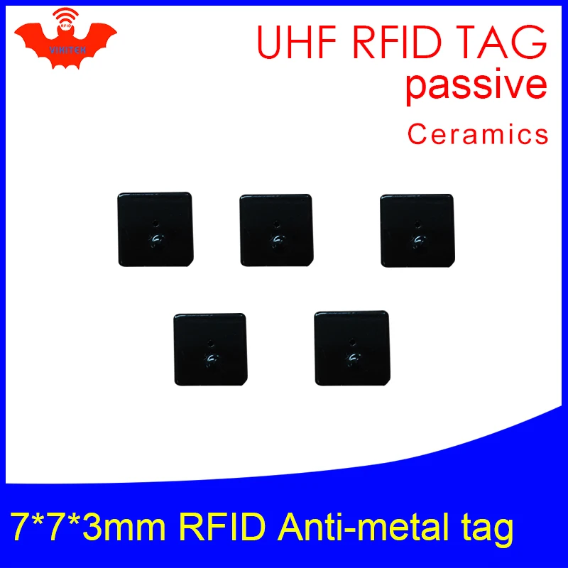 

UHF RFID anti-metal tag 915mhz 868mhz impinj NXP EPCC1G2 6C 7*7*3mm very small square Ceramics smart card passive RFID tags