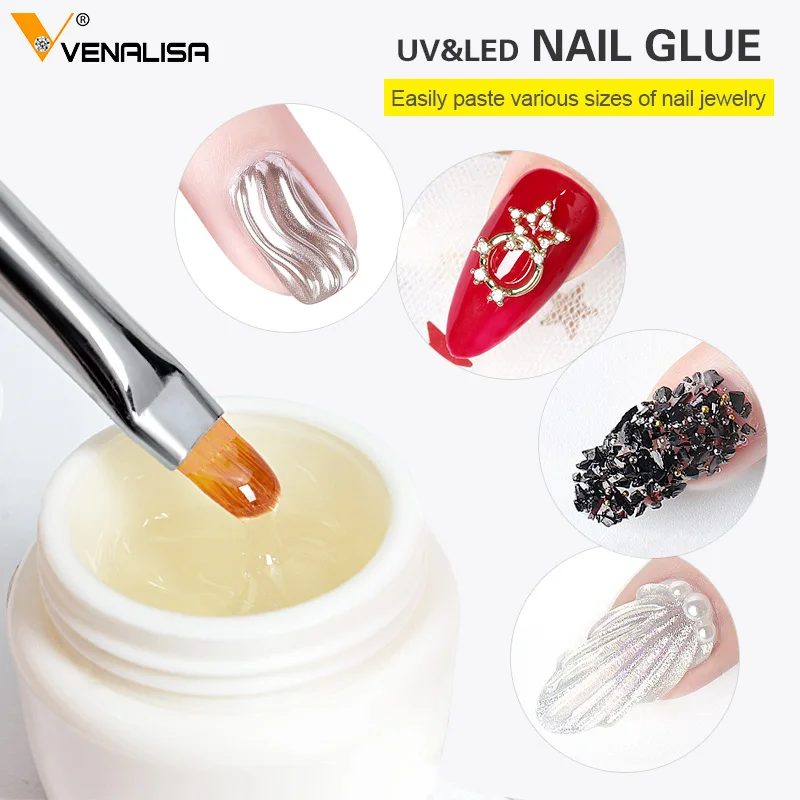 Venalisa Fabrik Klebegel Transparent Klarfarben Lieferant Diamant Dickes Nagelgel Diamant-Dekorationskleber Stickgel Festes Gel – Detail 12