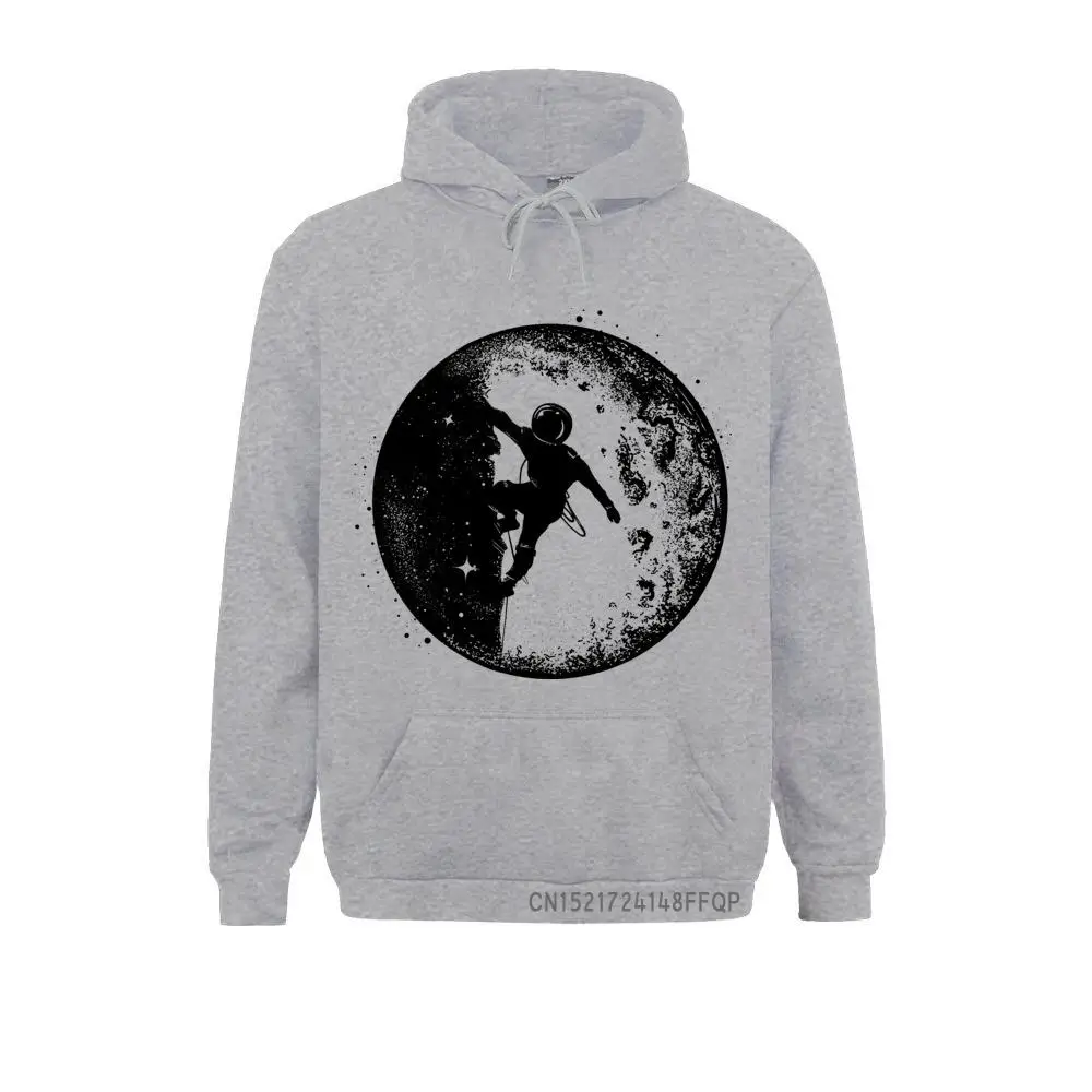 Men's Sweatshirt Cozy Cool Graphic Astronaut Space Climbing Print Hoodie Pocket Comfortable Fabric Man Pullover