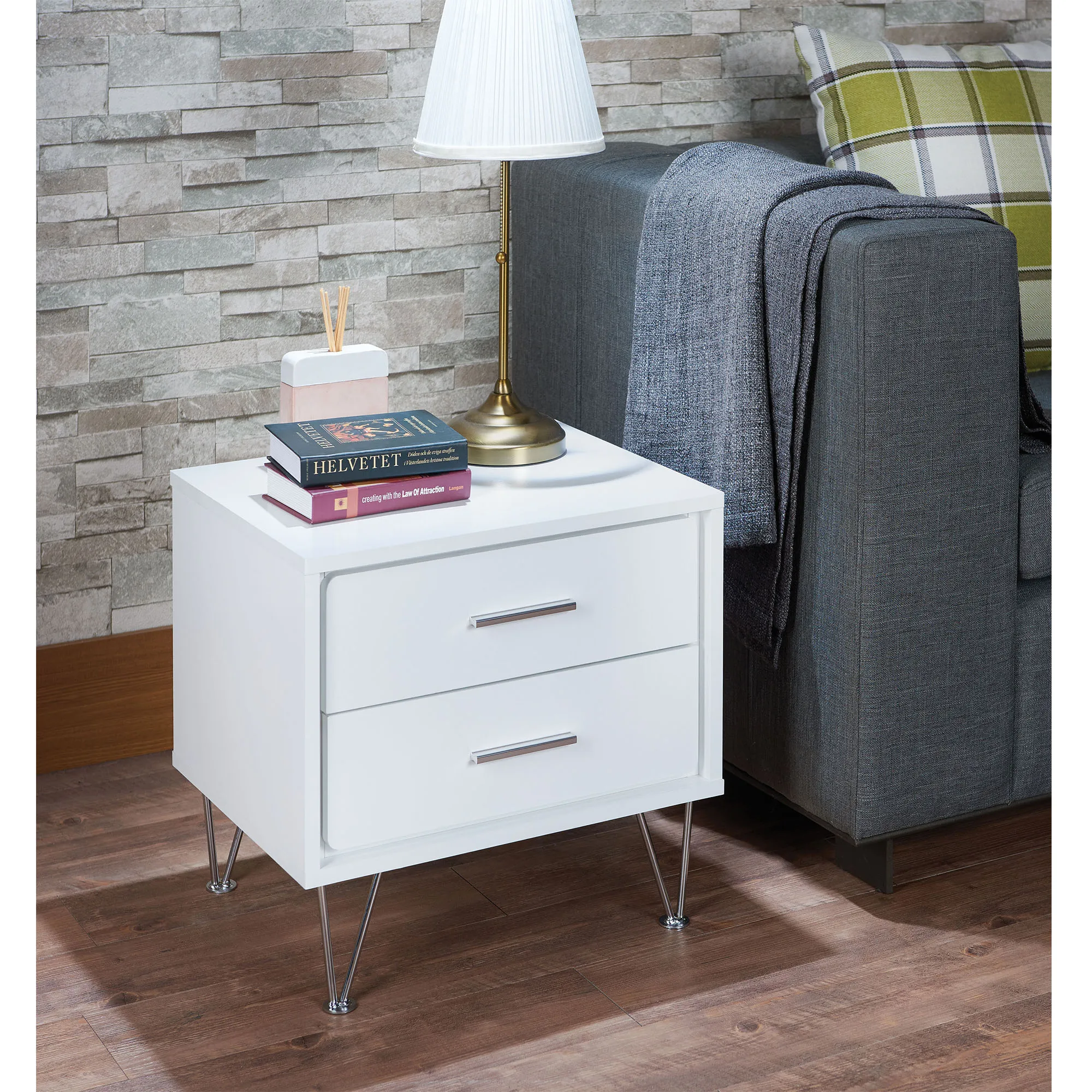 Night Stands Night Table in White  Night Table Bedside Table Nightstand US Warehouse  20