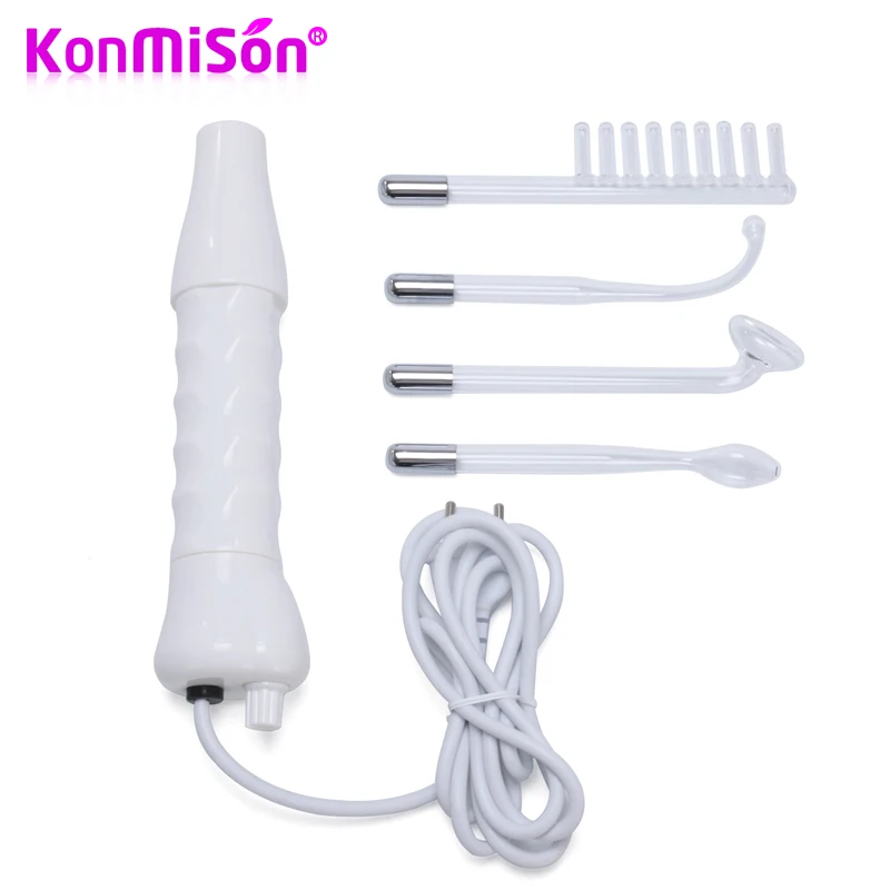 

4 IN 1 High Frequency Electrotherapy Wand Host Machine Glass Tubes Accessories Anti Wrinkle Acne Face Skin Care Beauty Massager