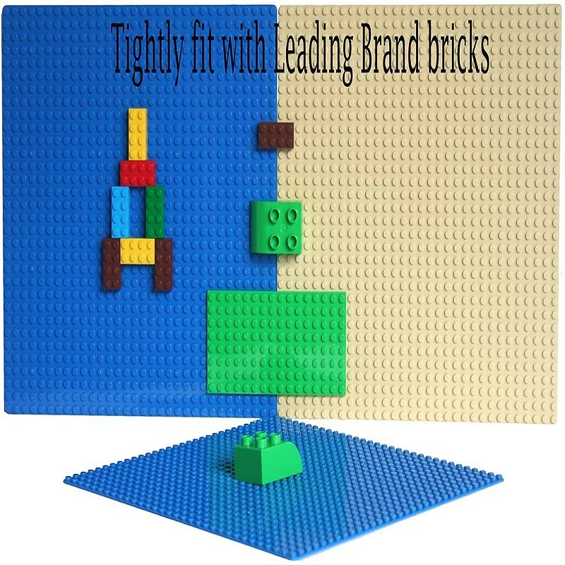Plaque de base en plastique pour blocs de construction, 32x32, 16x32, 16x16 points, accessoires de briques classiques, jouet pour enfants