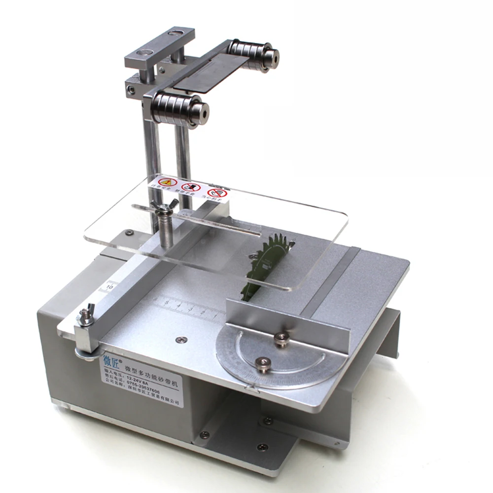 Lijadora de banda eléctrica Mini Ponceuse, cortadora multifunción, sierra de mesa, bricolaje, carpintería, rectificadora de escritorio