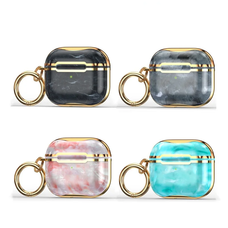 For AirPods Pro 2 Cases Luxury Marble Hard PC Glossy Earphone Case Bluetooth Wireless Charging Box Cover for AirPod 1 3 Air Pods