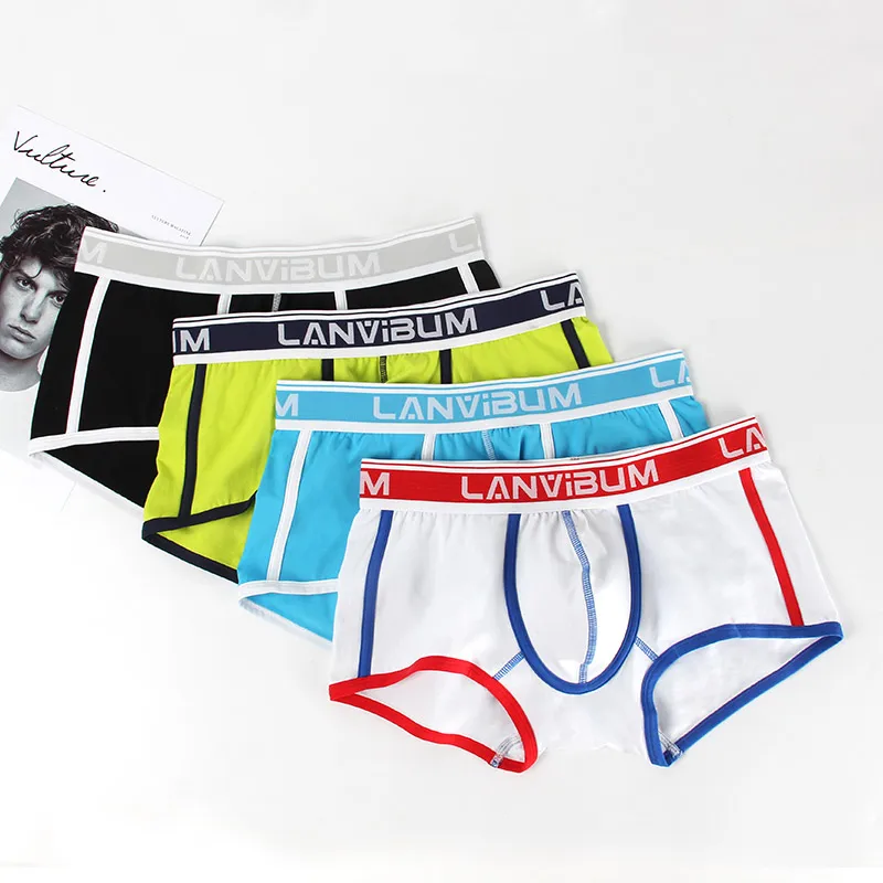 Boxer Shorts Underpants Men\'s Panties Men Boxer Underwear Cotton for Male Couple Sexy Set Calecon Large Size Lot Soft