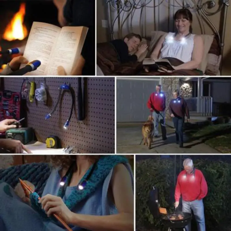 Flessibile vivavoce LED collo luce libro lampada da lettura torcia notturna luce da campeggio MAZI888