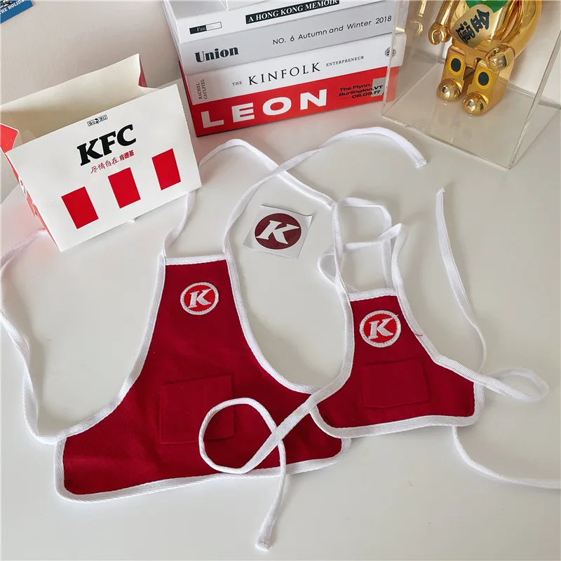 SUPREPET Cute Cafe Work Kitten Clothes Dog Bib Apron Pet Saliva Towel Cat Saliva Towel Puppy Bibs Pet Clothing Cat Assessoires