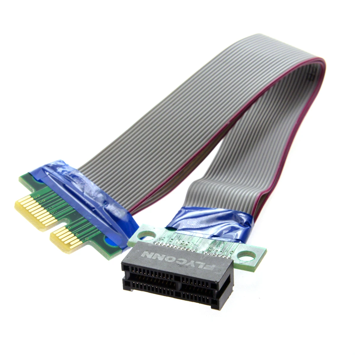 CY 20cm PCI-E Express 1X Slot Riser Card Extender Extension Ribbon Flex Relocate Cable