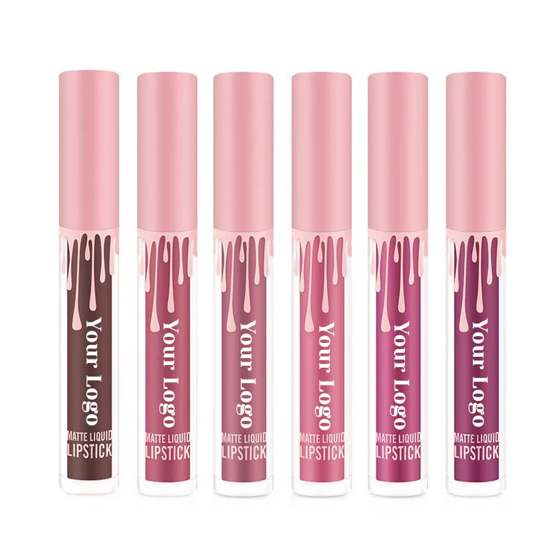 50pcs Matte Lipgloss Private Label Wholesale Liquid Lipstick Long Lasting Waterproof Cosmetic Beauty Costom Logo Makeup Lipgloss