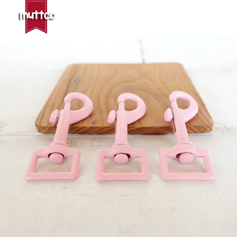 Metal pink dog Clasp Kirsite hook buckle hardware for 20mm webbing DIY Dog Leash parts top quality CPK-20P